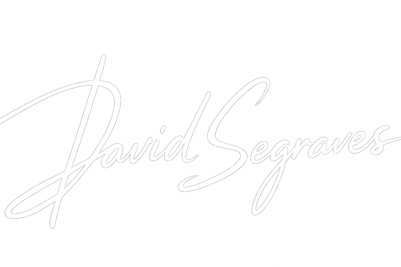 David Segraves Signature Logo White